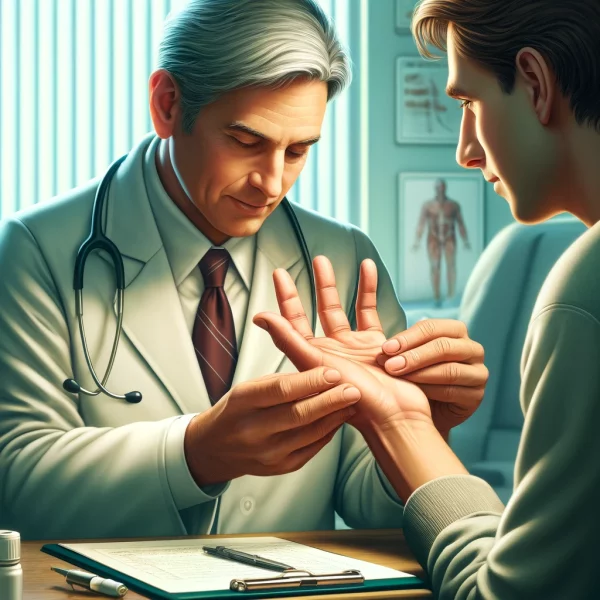 Lekár prezrie vaše ruky a prsty, skontroluje rozsah pohybu v kĺboch, hľadá opuch, začervenanie, bolesť a iné známky zápalu.